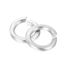 sourcing map M8 Split Lock Washer, 100Pcs 304 Stainless Steel Spring Lock Washers Metal Split Ring Washer for Screw Bolts Machinery