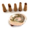 Palo Santo Cones Pack of 5,Red Abalone Shell 2-3",Wooden Tripod