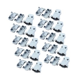 A ABSOPRO 20 Pcs Plastic Cover Shell Housing Gray for D Sub DB9 9Pin Connector Item Replacement