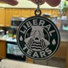 Liberal Tears Keychain - Green Design with White Text -