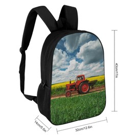 VitVerCosy Red Tractor School Backpack Lightweight Laptop Backpacks Large Capacity 1 Main Compartment Outdoor Bookbag for Kids Boys Girls (Color2)