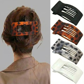 pinzas para el cabello planas medianas para mujer, pinzas rectangulares antideslizantes para cabello grueso y fino, accesorios cómodos para el cabello