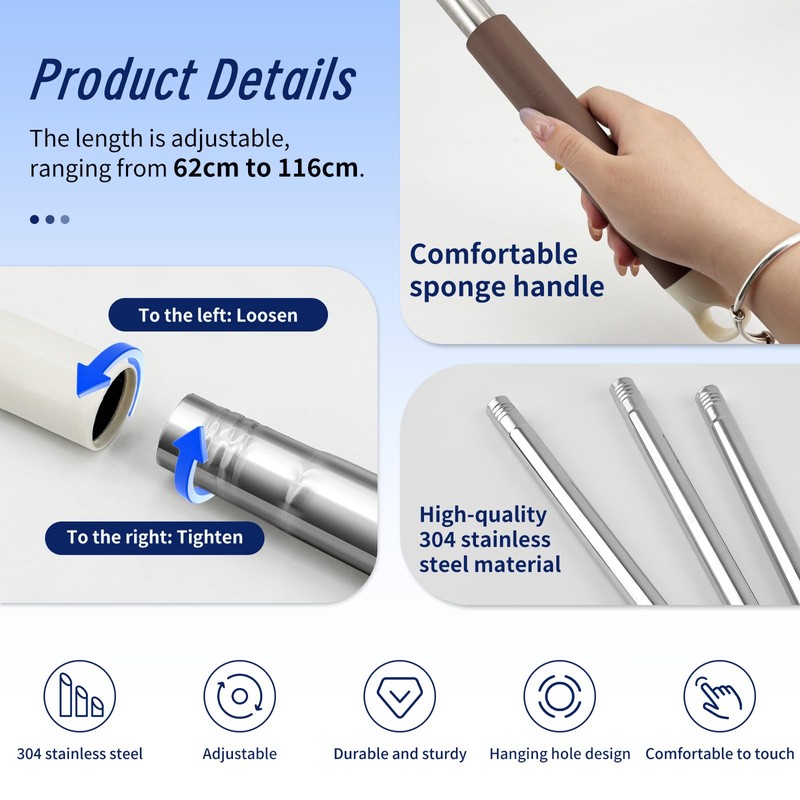Window Handle Extension with Stick Hooks for Roof Windows, Window