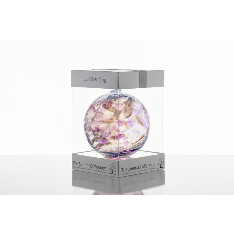 Sienna Glass 10cm Friendship Ball 30th Wedding Anniversary Pearl