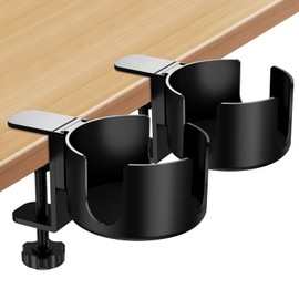 Desk Cup Holder, Pack of 2 Desk Drink Holder Table Anti Spill Cup Holder for Desk Bottle Holder Table Drink Holder Bed Cup Holder for Office Kitchen Dining Tables