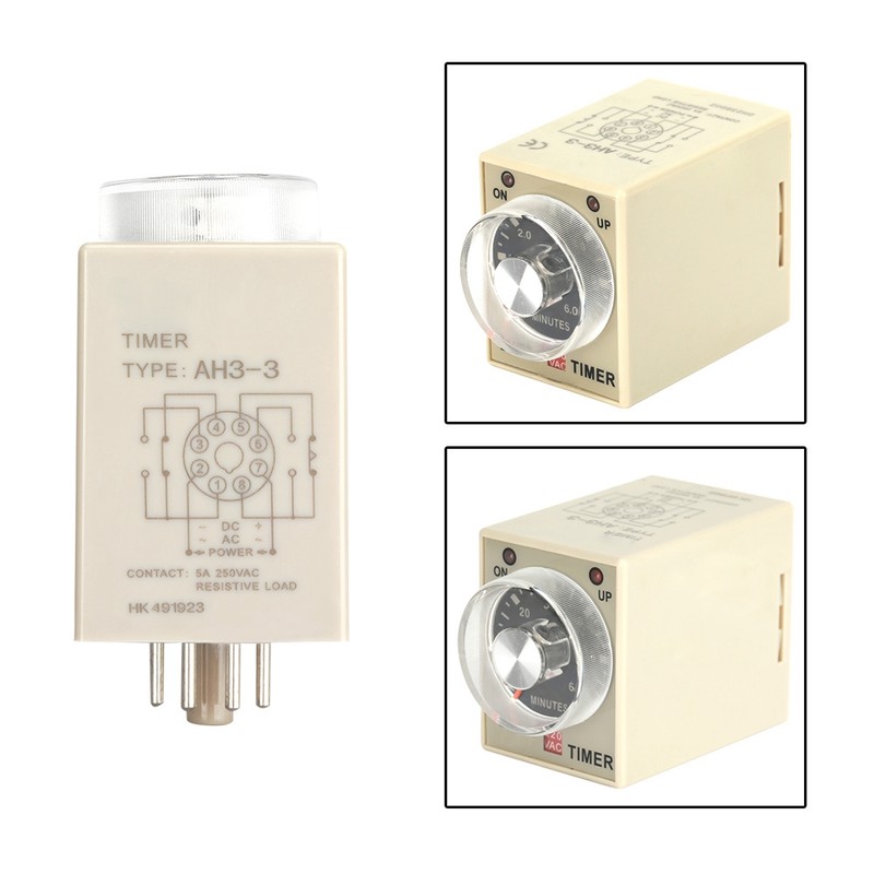 220VAC 60 Minutes Power On Delay Timer Time Relay AH3-3(60M)