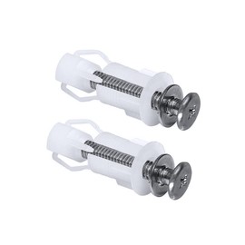 2Pcs Top Fix Toilet Seat Screws Nut Cover Lid Pan Fixing WC Blind Hole Fitting Kits Universal Bathroom Accessories Replacement Toilet Lid Top Fixing Hinges Screws