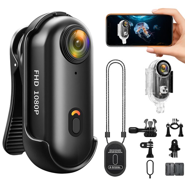 Chujianxi Multifunctional Mini Action Cam WiFi, Portable Thumb Size Bodycam