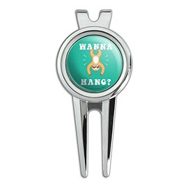 GRAPHICS & MORE Wanna Hang Want Sloth Funny Humor Golf Divot Repair Tool and Ball Marker