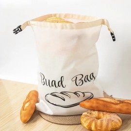TxufrDo Reusable Linen Bread Bags For Home Bakers and Professional Chefs Versatile Organic Food Storage for Sourdough Freezer Friendly Freshness Preservation ﻿ ﻿