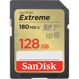 SanDisk SanDisk 128GB Extreme SDXC UHS-I Memory Card - C10, U3, V30, 4K, UHD, SD Card - SDSDXVA-128G-GNCIN
