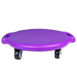 Kids Sitting Scooter Board with Universal Wheels Swivel Casters Round Plastic Floor Surfer Sports Scooters with Rollers Autism Kids Sensory Scooter Board for Gym Class Physical Education Home Use