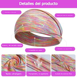 HASTHIP® Bandas Deportivas Antideslizantes para Hombre y Mujer - Diademas Elásticas Anchas Transpirables, Absorbentes de Sudor, Ideales para Correr, Y