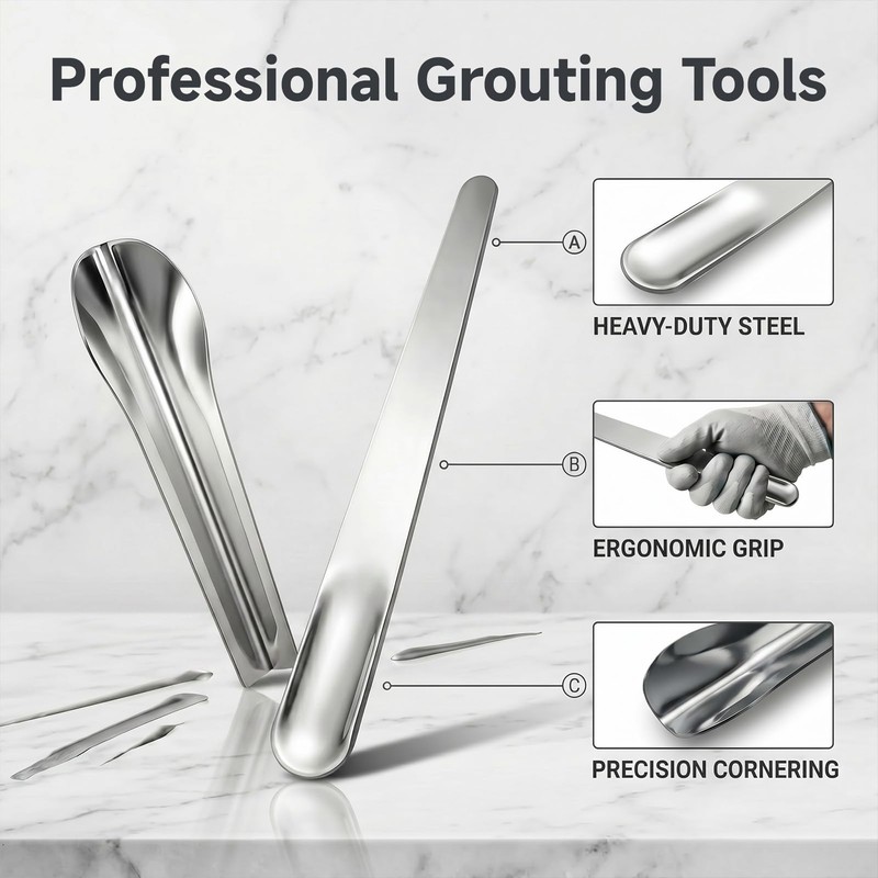 2 Pack Caulking Tool Kit, Metal Caulk Remover & Grout