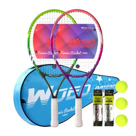 19" 23" 25" Kids Tennis Racket Junior/Youth Tennis Racquet with Tennis Ball Carry Bag Overgrips Vibrations Dampers…