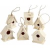 6 Wood Mini Birdhouses to Decorate for Bird Box Crafts