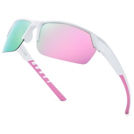 TJUTR Running Sunglasses for Women, Polarized Wrap Around Sun Glasses with UV400 Protection for Sports Cycling Golf TS3080