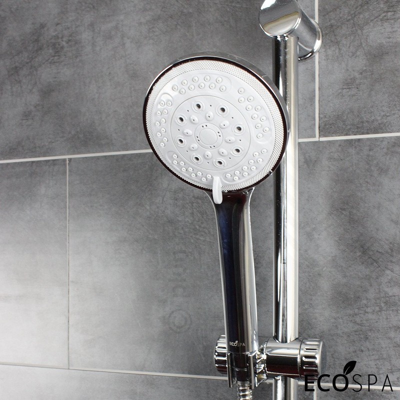 ECOSPA Large Shower Head Universal Bath Shower Handheld Handset Chrome