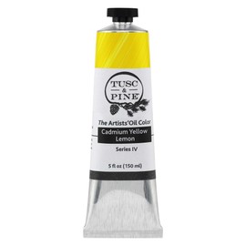 Tusc & Pine Artist Oil Paint - Cadmium Yellow Lemon, 150 ml, Non-Yellowing, Rich & Creamy Consistency, Maximum Pigment Load, Small Batch Milled Oil Paints Made in The USA for Professional Artists