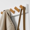 LARHN Wall Mounted Coat Rack, White Wall Coat Rack with