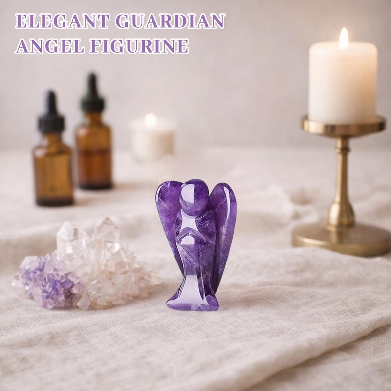 1Pc Amethyst Crystal Angel Purple Gift for Women 1"