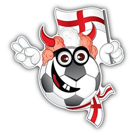 Zirni England Soccer Flag Ball Football Fan Welcomes Funny Sticker Decal Design