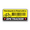 2 x Bike Fitted with GPS Tracker Vinyl Stickers -