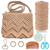 INFUNLY DIY Macrame Bag Kit for Adults Beginners Brown Boho
