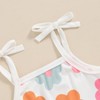 WZTYYDS Toddler Baby Girl Summer Clothes Floral Romper Tie-Up Strap
