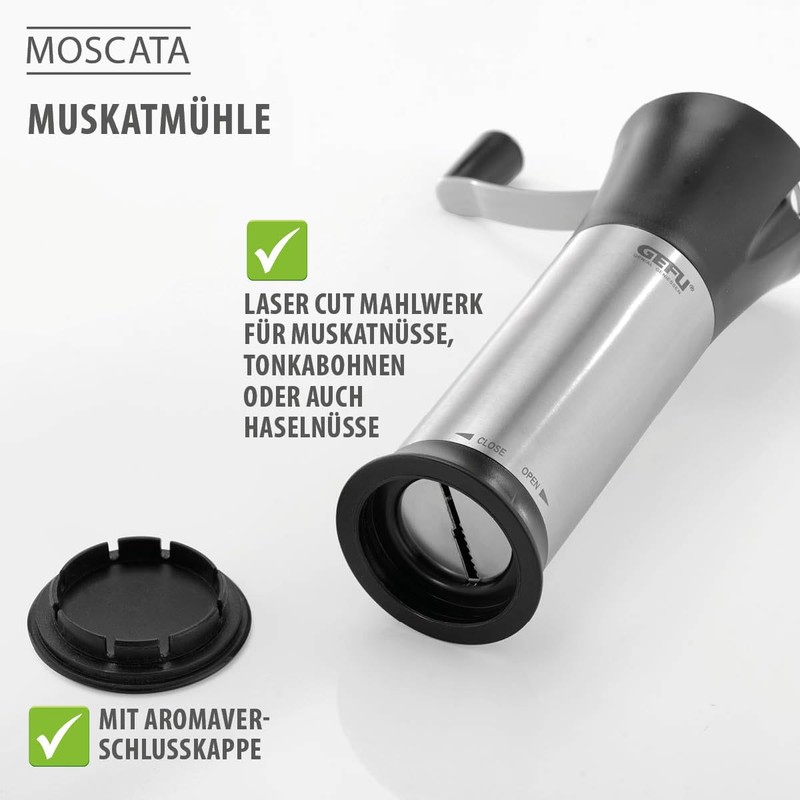 GEFU 34670 Nutmeg Grater, Moscata