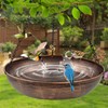OUISJYER Hanging Bird Bath for Outside, 12" Metal Bird Bath