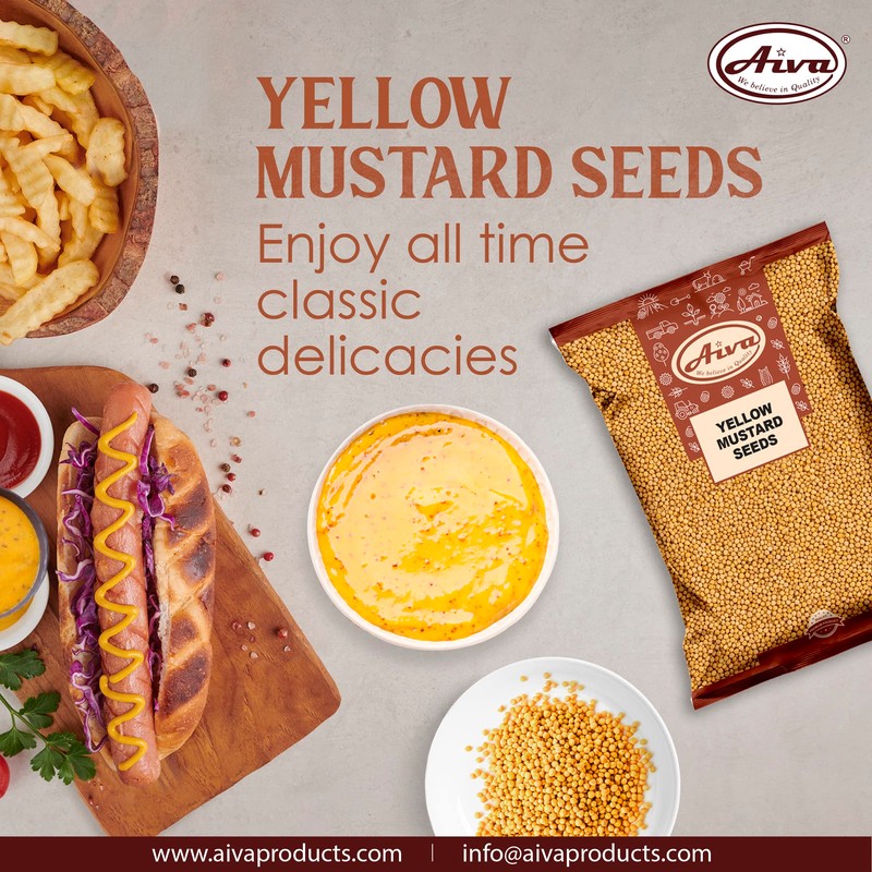 Aiva Yellow Mustard Seeds (5 LB) Bulk – Pungent &