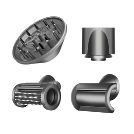 Hair Diffuser Attachment Nozzles for Hair Dryer Hd01 Hd02 Hd03 Hd04 Hd08 Hd15-Diffuser Attachment for Hair Dryer-Styling Flyaway Attachment Nozzles/Smoothing Nozzle Tools Attachment - Design: Curls 4 Pack