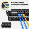 Enmane 24 Port Patch Panel RJ45 Patch Panel CAT6a Keystone