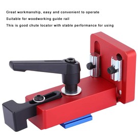 Slide Positioner, 45 Type Mitre Rail Stop, Slide Positioner, Aluminium Alloy Back Connector, Woodworking Guide Rail, T-Slot T Rail, Mechanical, Default