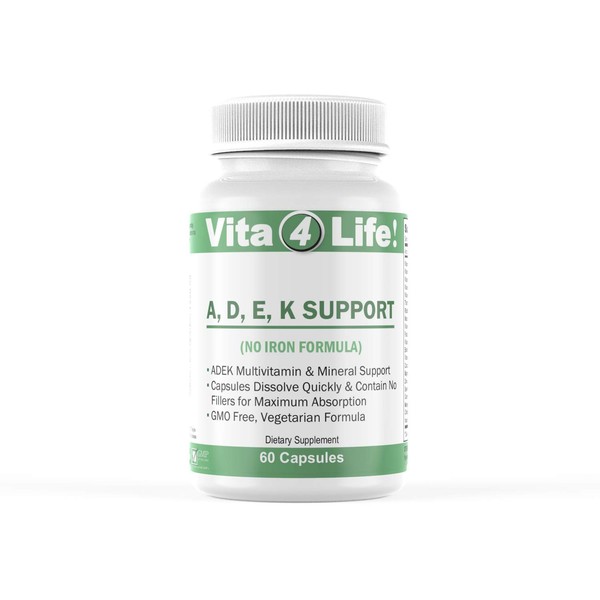 Vita4Life, ADEK Support, No Iron - 60 Count