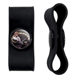 GRAPHICS & MORE Goblin King Jareth from The Labyrinth Sitting On Throne David Bowie Headphone Earbud Cord Wrap - Charging Cable Manager - Wire Organizer Set of 2 - White