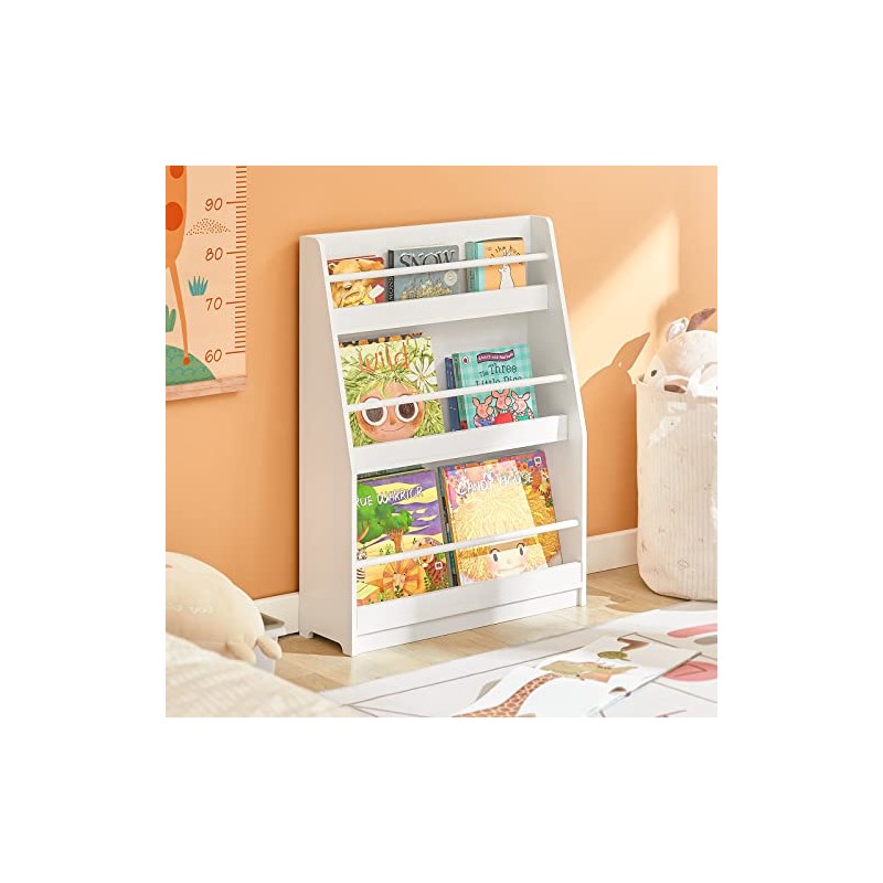 SoBuy Librería Infantil, Estante con Barandilla, 58*18*81cm (LFA), Blanco