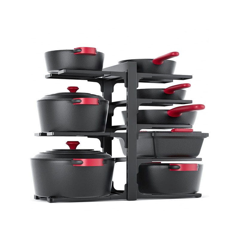 MUDEELA 8-Tier Pots and Pans Organizer under Cabinet, 15.83" Height