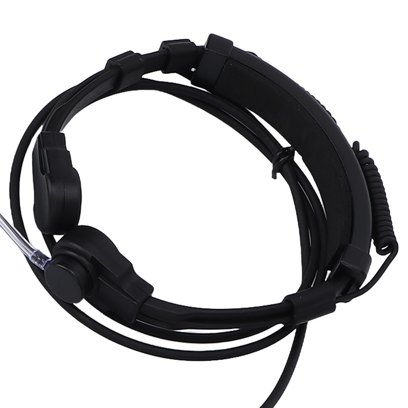 7.1mm Throat Mic Earpiece Retractable Walkie Talkie Headset with U94