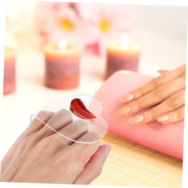 Healeved 3Pcs Nail Art Mixing Palette Handheld Acrylic Color Plates for Manicure Designs for Home and Professional Use Includes Heart and Strip Shapes