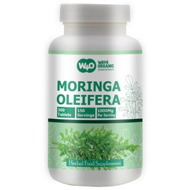 WAY 4 ORGANIC W4O WAY 4 ORGANIC W4O Moringa Leaf Powder Capsules (Tablets) - 300 Pills, 150 Servings, 1000 mg (1 Pack)