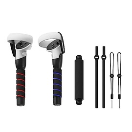 Maxx Tech VR Beat Saber Kit – designed for Oculus/Meta Quest 2 controllers, includes 2 x 2-in1 dual grips compatible with Beat Saber, Baseball, Tennis, Kayak, Supernatural + many more VR games