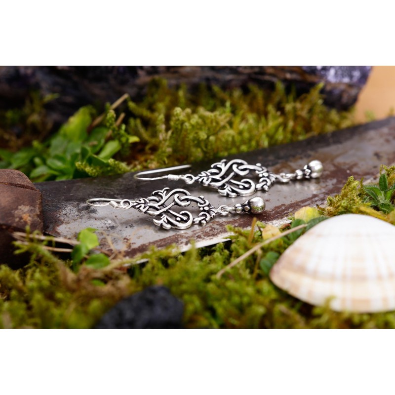 WINDALF Celtic Earrings Liasa 4.3 cm Bohemia Ornaments 925 Sterling