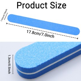 Professional Nail Files 100/180 Grit Nail File, Nail Buffer Block Double-Sided Thickened Fingernail Files Salon Manicure Tools Pet Grooming Tool (Blue Pink Gray, 3 Pcs)