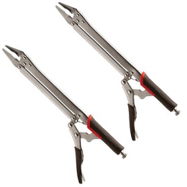 Electriduct 15" Long Neck Extended Reach Straight Jaw Locking Pliers with Non-Slip Handle - Pack of 2