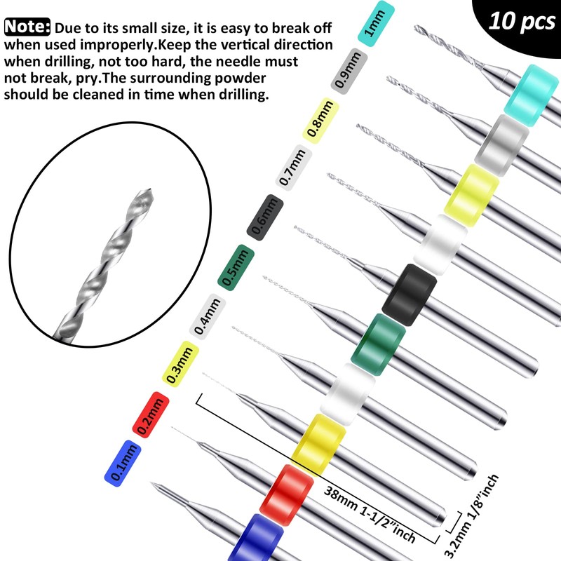 Mudder 57 Pieces Micro Hand Drill Bits Set with Pin