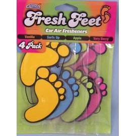 Pack of 4 FRESH FEET, Car Air Fresheners, Carpride cp1128