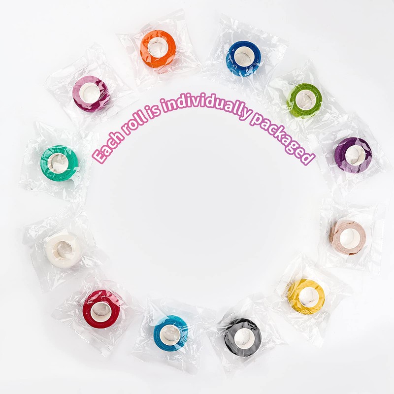 12Pack 2” x 5 Yards Self Adhesive Bandage Wrap, Elastic