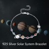 YFN Solar System Bracelet Sterling Silver Universe Planet Charm Bracelet